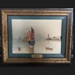 Original M. Barnsbee Authentic Picture Watercolor